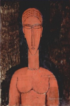 un busto rojo 1913 Amedeo Modigliani Pinturas al óleo
